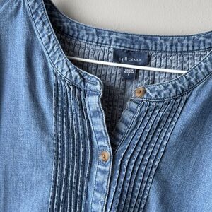 J Jill Denim 100% Cotton Blue Women’s Denim Shirt